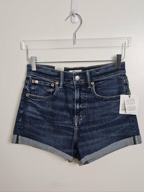 AE77 Organic High-Rise Cutoff Denim Shorts Size 2